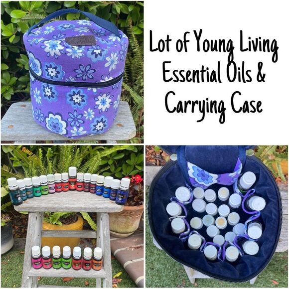 Lot of 25 Young Living Essential Oils & Abrazo Designs Diffuser Carrying Case - Picture 1 of 10